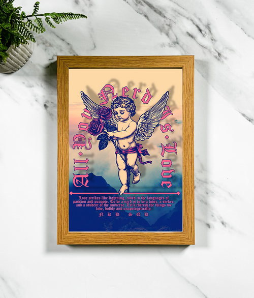 All You Nerd Is Love Print #1 Framed