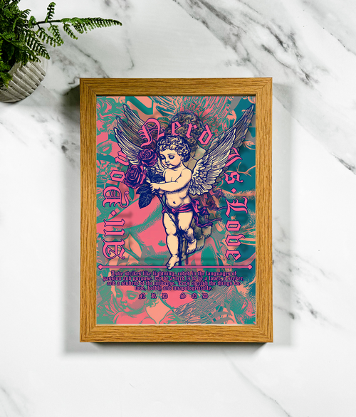 All You Nerd Is Love Print #2 Framed