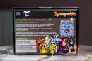 Game box with colorful characters and text on a dark background